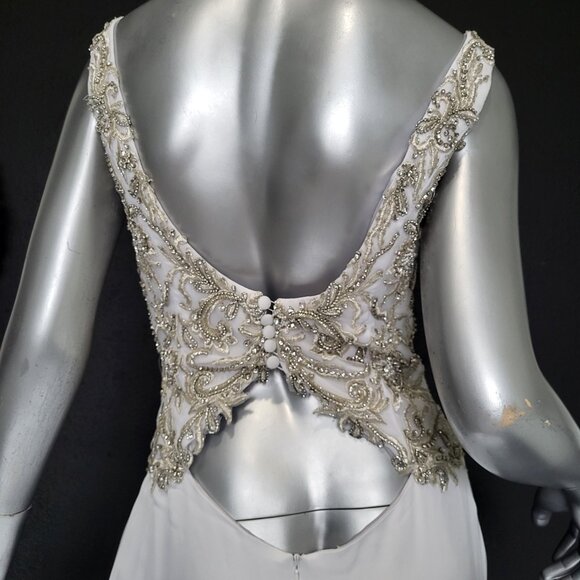 NWT~$1699~IMPRESSION~SZ 6/8~WHITE BEADED EMBROIDERED MERMAID WEDDING DRESS GOWN - Picture 13 of 16